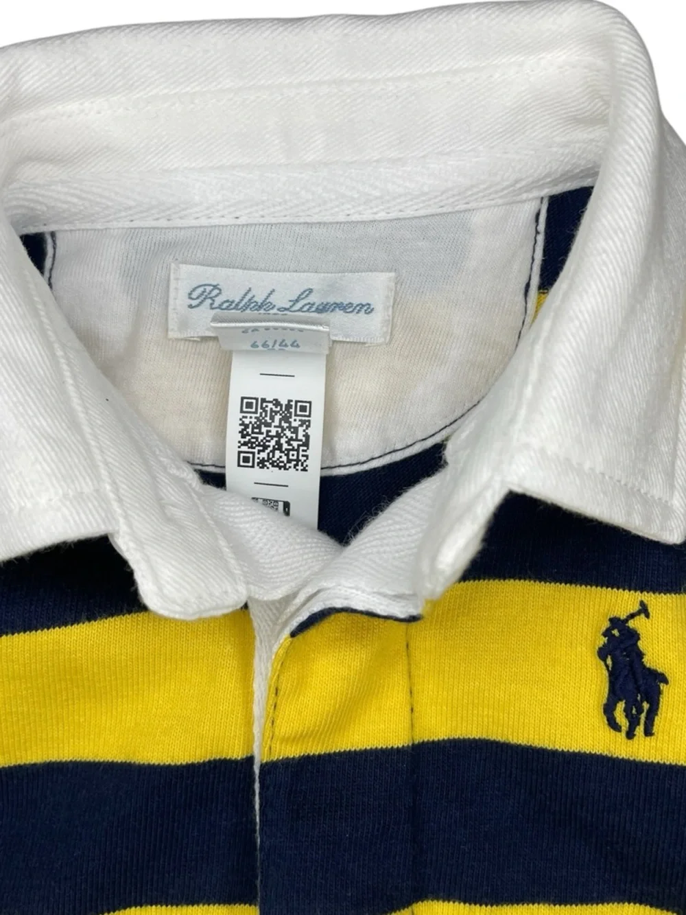 Ralph Lauren Blue, Green, & Yellow Rugby Coverall/Romper- 6 Months